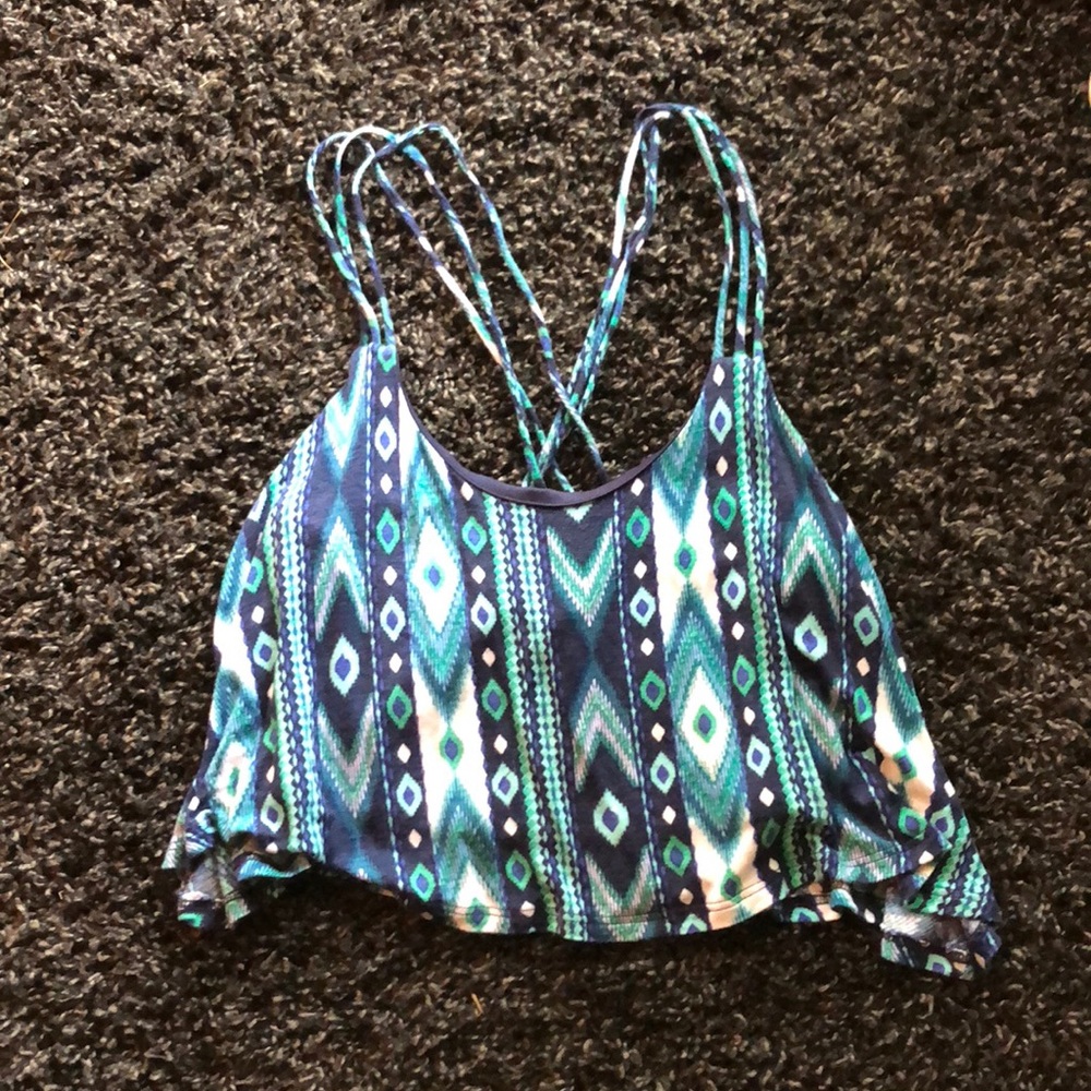 Blue Crop Top